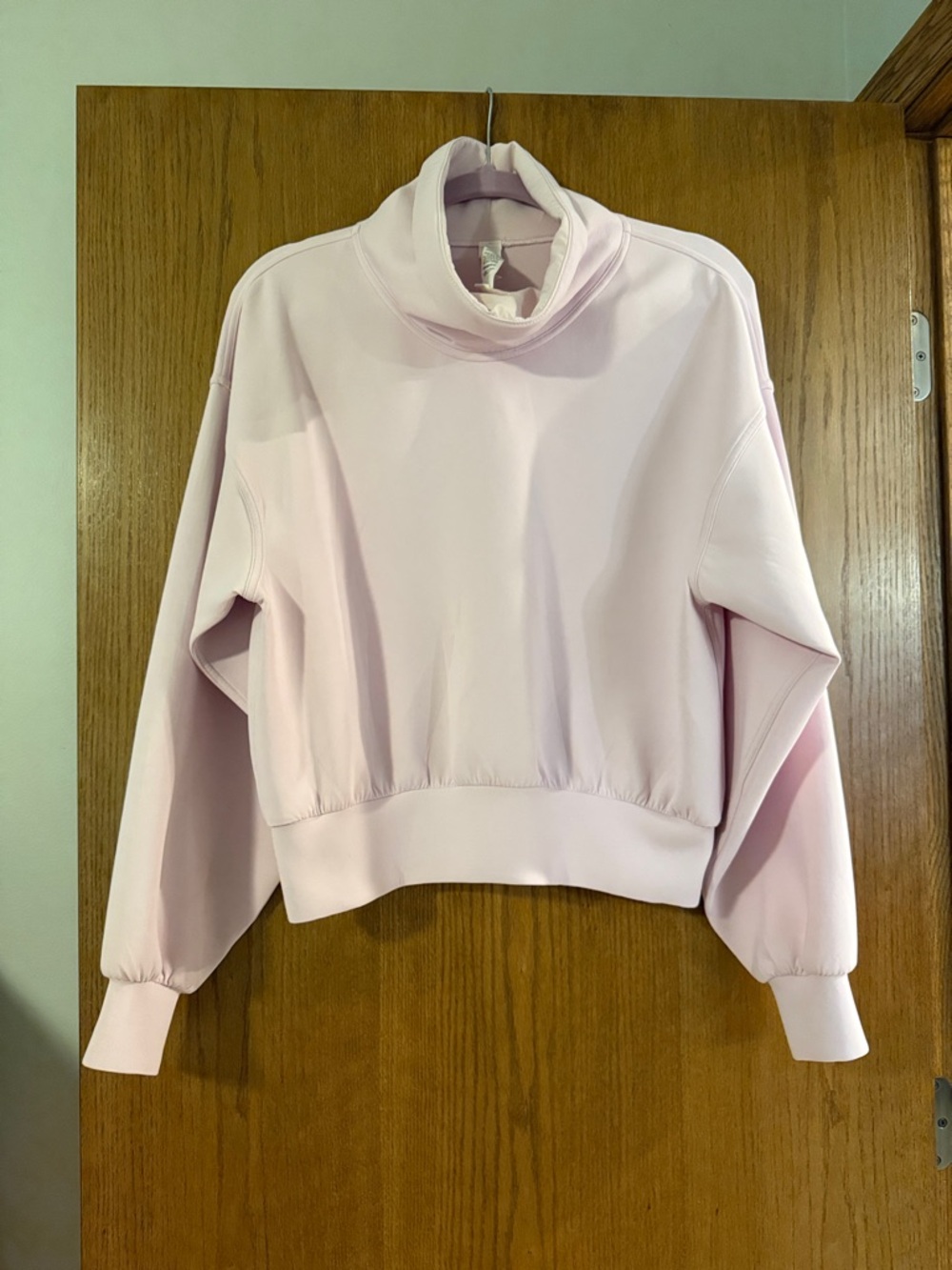 lululemon athletica Light Pink Cropped Funnel-Neck Sweatshirt